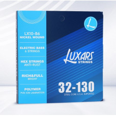 LX10-B6 Комплект струн для 6-струнной бас-гитары, никелированные, 32-130, Luxars
