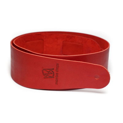 MB6061-117 Ремень для гитары, кожаный, красный, Mamba straps