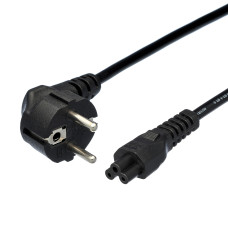 00-00024056 Кабель питания евровилка CEE 7/7-IEC 320 C5 1.8м ПВХ, 0.75мм, черный, GoPower