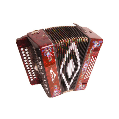 S5XLY-A-RD Гармонь "Чайка 314" 25х25-III-2, красная, Шуйская гармонь