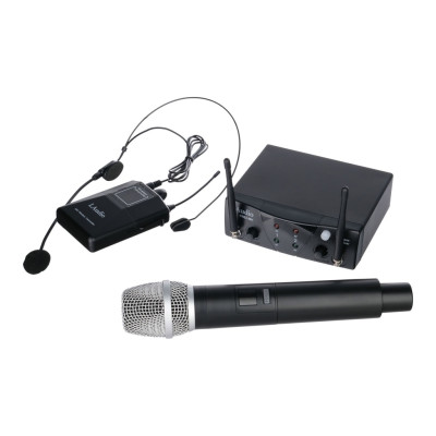 PRO2-MH Двухканальная радиосистема с ручным передатчиком и головным микрофоном, LAudio