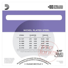 D'ADDARIO EJ57 Набор струн  5 шт для банжо, никель