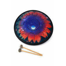 PNG-GR-36F3 Глюкофон кованый гранофон "Полянка", аэрография, 2 палочки, чехол, Pangooda Drums