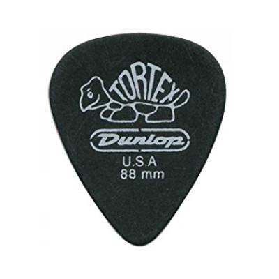 488P.88 Tortex Pitch Black Standard Медиаторы 12шт, толщина 0,88мм, Dunlop