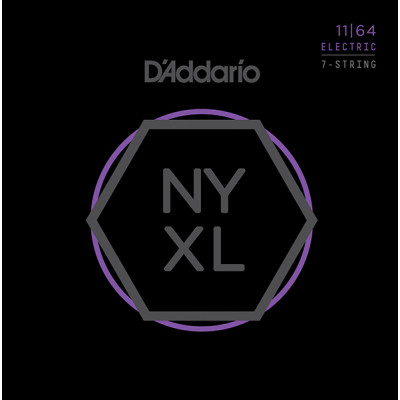 NYXL1164 NYXL Комплект струн для 7-струнной электрогитары, Medium, 11-64, D'Addario