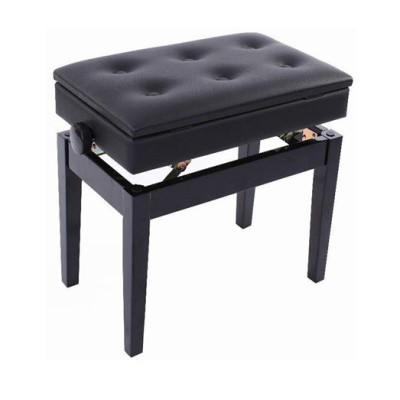 HY-DX17-GLOSS-BLACK Банкетка, черный/черный, искусственная кожа, Rin