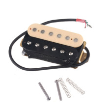 M433 Звукосниматель хамбакер, нековый(neck), кремовый/черный, Musiclily