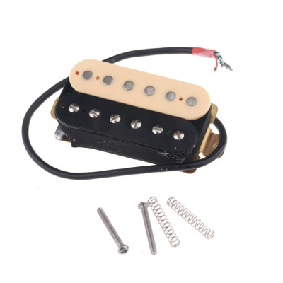 M433 Звукосниматель хамбакер, нековый(neck), кремовый/черный, Musiclily