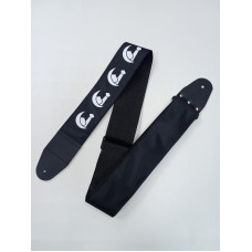 MZ-RGE-7-1ApIslamBk Ремень для гитары, черный, аппликация Ислам, MEZZO