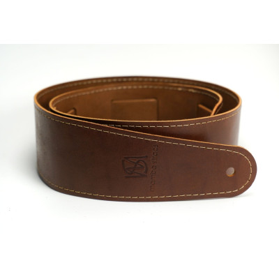 MB6061-116-01 Ремень для гитары, кожаный, коньяк, Mamba straps