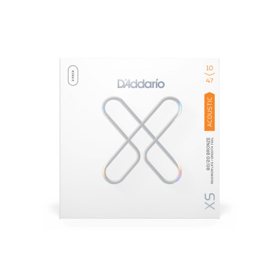 XSABR1047-3P XS Струны для акустической гитары, бронза 80/20, 10-47, 3 комплекта, D'Addario