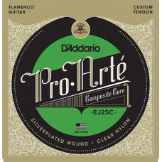 EJ25C Pro-Arte Composite Комплект струн для гитары фламенко, прозрачный нейлон, D'Addario