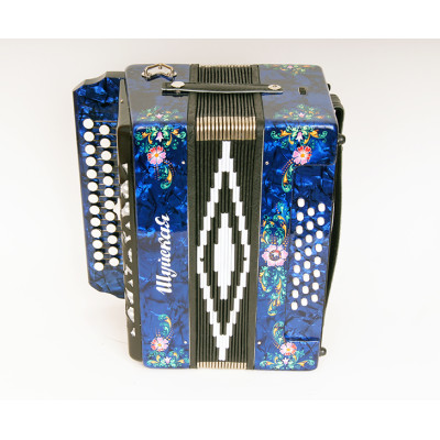 S32XL-A-BL Гармонь "Шуйская" 25х25-III-2, синяя, Шуйская гармонь