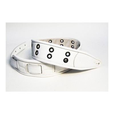 FL7000053CU Leather Custom Ремень для гитары, кожаный, белый, Fidel