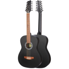 ML-F3-BK-12Str Акустическая гитара 12-струнная, черная, MiLena-Music