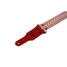 Fidel FL9004CS Ремень гитарный, серия Cotton Strong, материал хлопок, наконечники из натуральной кож