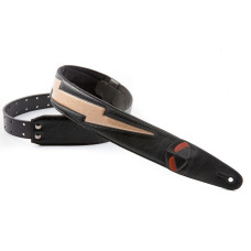 8401070410713 Mojo Bolt Gold AA Ремень для гитары, текстиль, черный, RightOn Straps