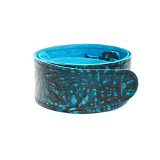 MB6061-125-2 Ремень для гитары, кожаный, голубой тигина, Mamba straps