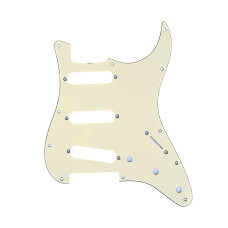 MX1388CM Пикгард для гитары Fender Stratocaster SSS, 3 слоя, кремовая, Musiclily