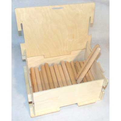 SCL15-BOX20 Клавесы, 15х150мм, бук, набор 20 пар, в деревянном ящике, Sinkopa