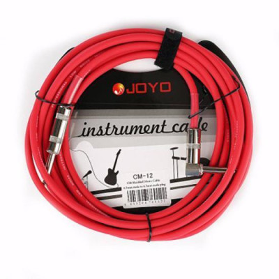 CM-12-RD Кабель инструментальный, красный, прямой/угловой, 4.5м, Joyo