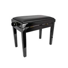 HY-PJ018A-GLOSS-BLACK Банкетка, черный/черный, кожзам, Rin HY-PJ018A-GLOSS-BLACK Банкетка, черный/черный, кожзам, Rin