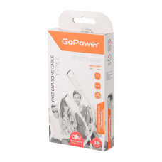 00-0002280 Кабель GP10TT-60W Type-C (m)-Type-C (m) 1.0м, 60W, белый, GoPower