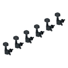 J-02-6L-BK Колки для гитары 6л, черные, Paxphil