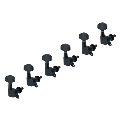 J-02-6L-BK Колки для гитары 6л, черные, Paxphil