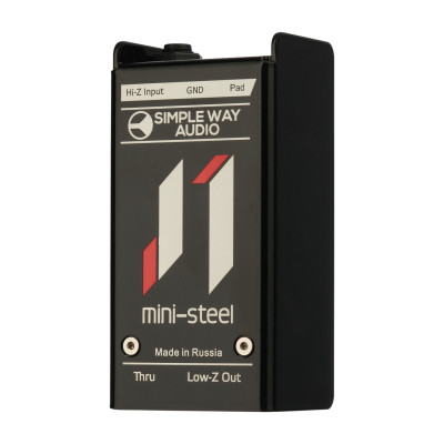 D1mini-steel Дибокс, преобразователь сигнала для гитары, активный, стальной корпус, Simpleway Audio