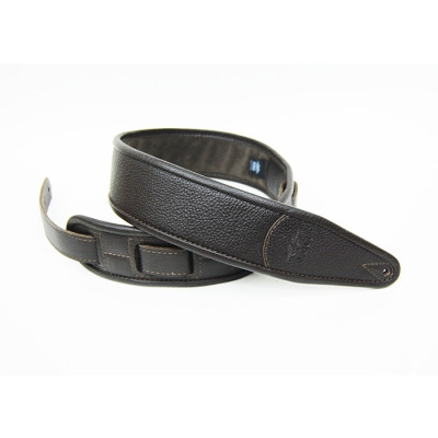 FL700002CU Leather Custom Ремень для гитары, кожаный, темно-коричневый, Fidel