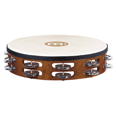 TAH2AB Traditional Тамбурин 10", с кожей, 2 ряда бубенцов, коричневый, Meinl