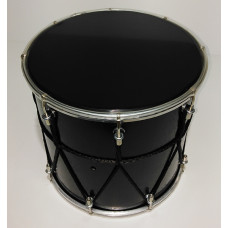 BK-10Glv Барабан кавказский 10" с веревкой, 25х25,4см, цвет — чёрный глянцевый, Мастерская Бехтерев