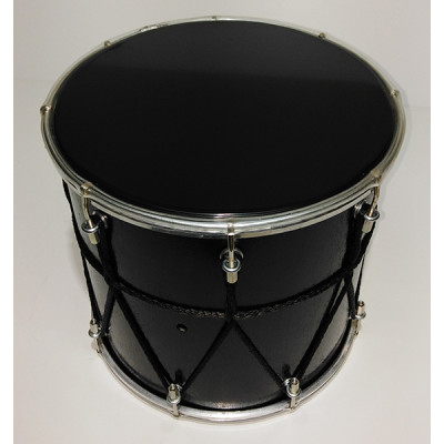 BK-10Glv Барабан кавказский 10" с веревкой, 25х25,4см, цвет — чёрный глянцевый, Мастерская Бехтерев