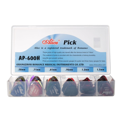 AP-600H Коробка нейлоновых медиаторов, 600шт, Alice