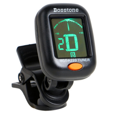 Bosstone BGT-A220 Тюнер хроматик, дисплей многоцветный, прищепка, черный