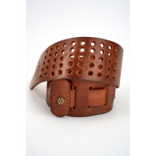 GS7022-BR Ремень для гитары, кожаный, коричневый, Root Note