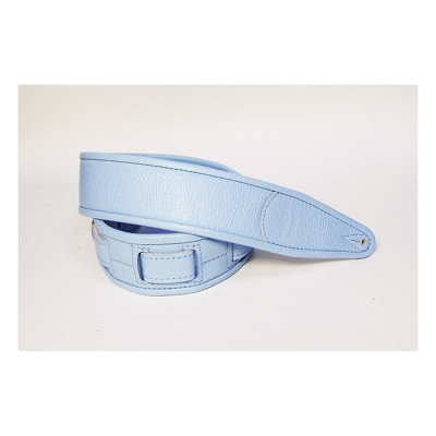 FL700004CU Leather Custom Ремень для гитары, кожаный, голубой, Fidel