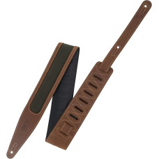 M317TRI-BRN-GRN Voyager Pro Series Ремень для гитары, кожаный, коричневый/зеленый, Levy's