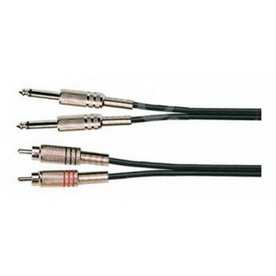 BB302-3M Кабель акустический, 2х6,35мм — 2хRCA, 3м, Soundking