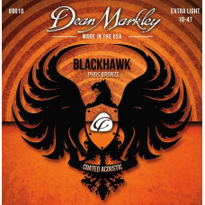 DM8010 Blackhawk Pure Bronze Комплект струн для акустической гитары,с покрытием, 10-47, Dean Markley