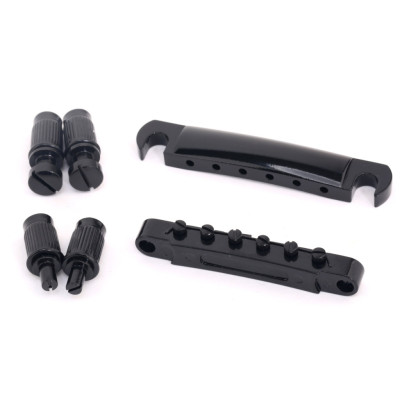 M678 Бридж Tune-O-Matic и стоп-бар для Gibson Les Paul, черный, Musiclily