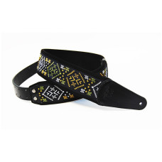 FL22009E Ergo Ремень для гитары, кожа/хлопок, орнамент, Fidel