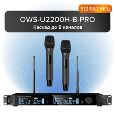 OWS-U2200H-B-PRO Двухканальная радиосистема, 2 ручных передатчика, Октава