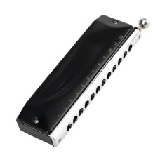 GM0648BK Pro Губная гармошка, тональность С, хроматическая, черная, JDR GM0648BK Pro Губная гармошка, тональность С, хроматическая, черная, JDR