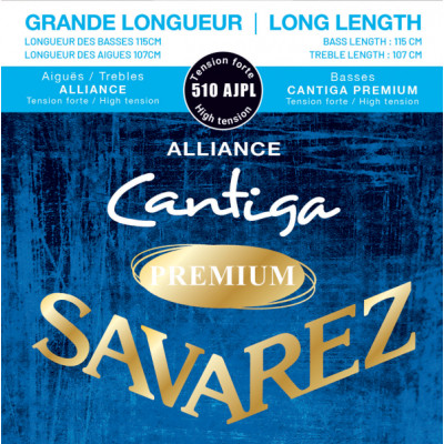 510AJPL Alliance Cantiga Premium Long Комплект струн для классической гитары, Savarez