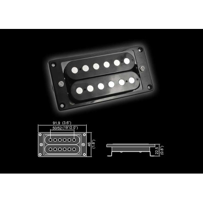 BH-24Bridge-BK Звукосниматель магнитный, хамбакер, бриджевый, черный, Belcat