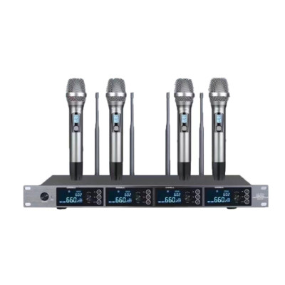 LS-215-M Беспроводная микрофонная система, 4 ручных передатчика, LAudio