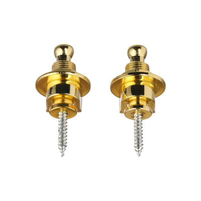 M184-2 Крепление ремня с блокировкой (стреплоки), золото, 2шт, Musiclily