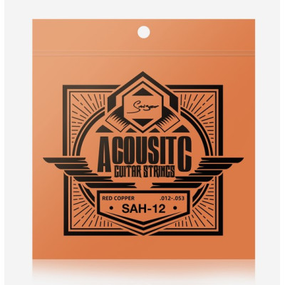 SAH-12 Комплект струн для акустической гитары, медь, 12-53, Smiger